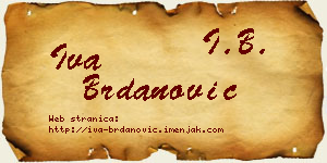 Iva Brdanović vizit kartica